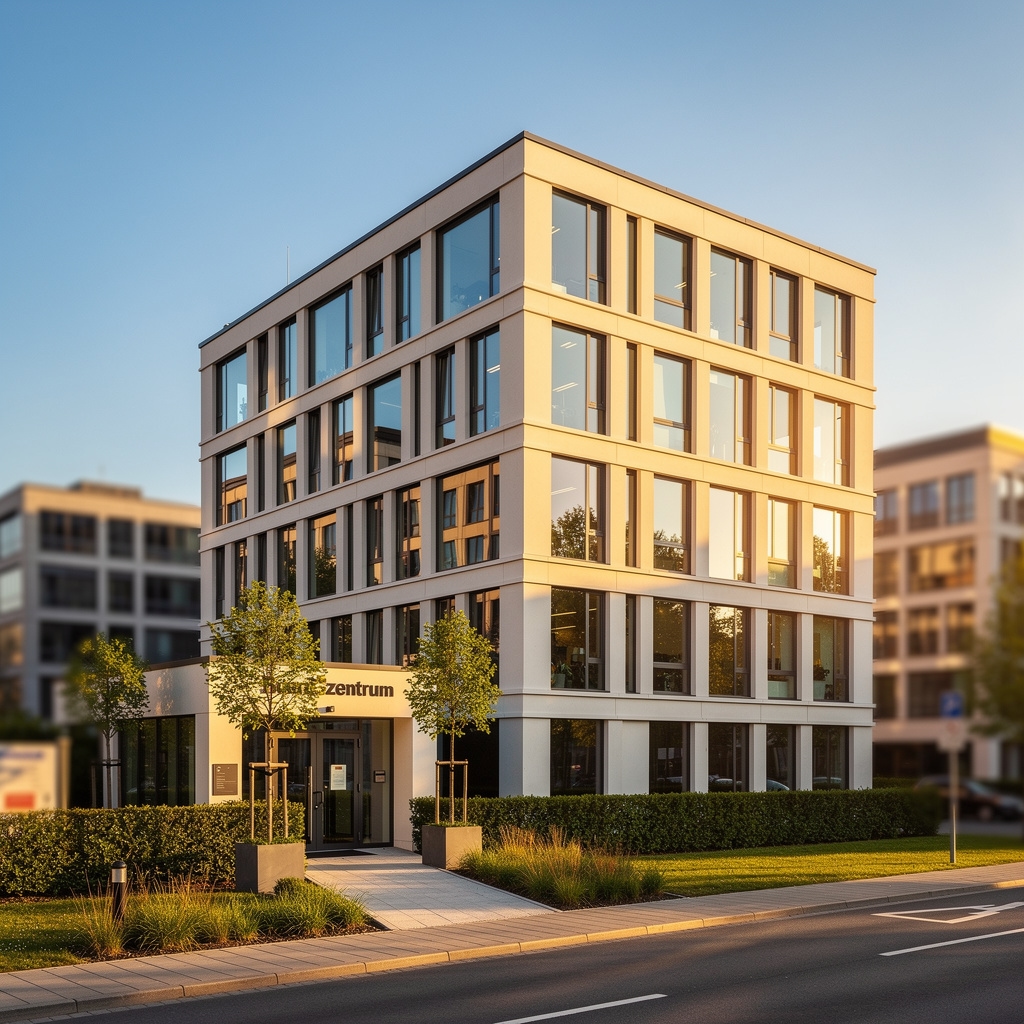 Bürogebäude von außen in der Region Düsseldorf